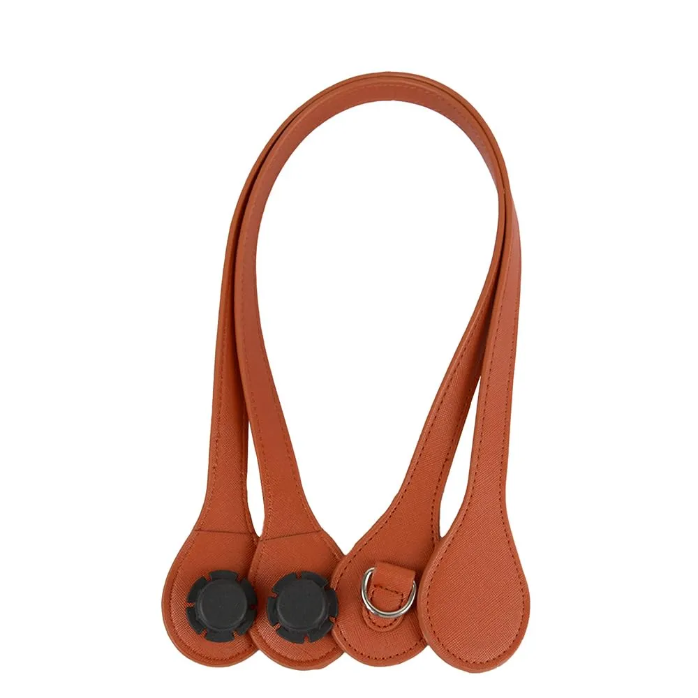 1 Paio di Manici Lunghi per O Bag con Fibbia a D Teardrop End Pu Tracolle in Pelle per Accessori Cintura Obag (Marrone) - immagine 1