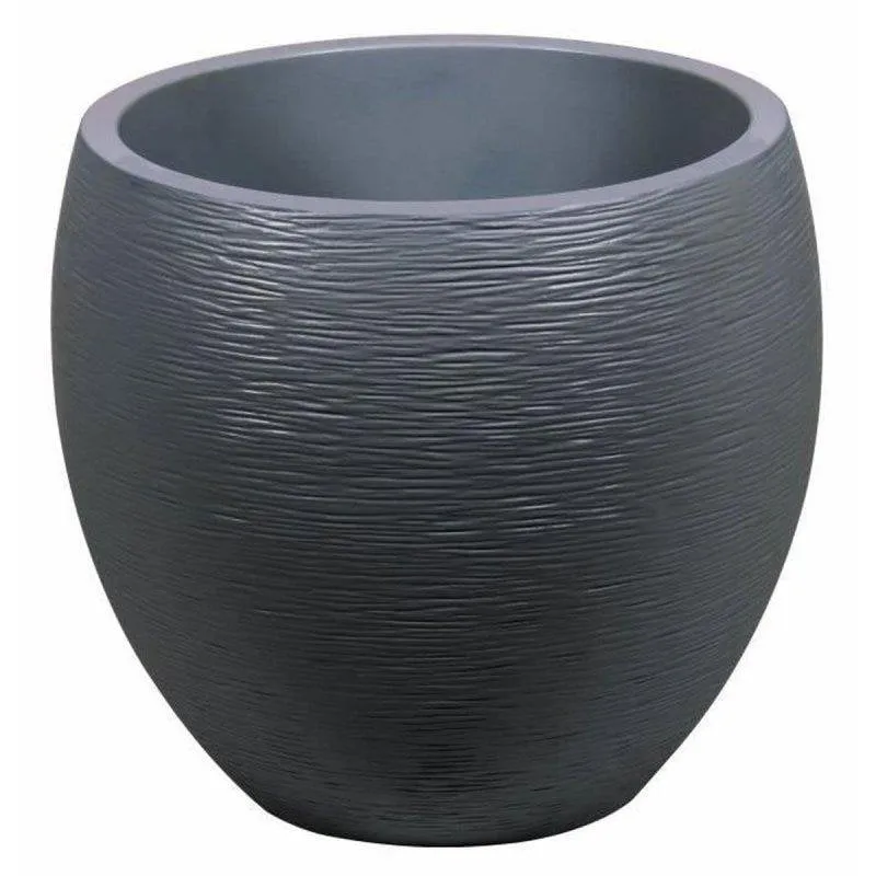 Vaso rotondo EDA Graphit Ø50 cm 46 L Grigio Anthracite Mate - immagine 1