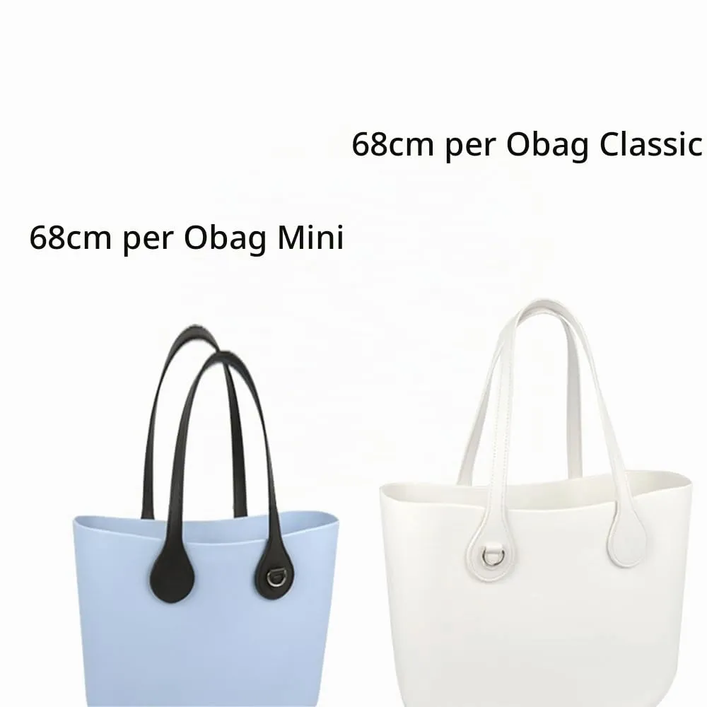 1 Paio di Manici Lunghi per O Bag con Fibbia a D Teardrop End Pu Tracolle in Pelle per Accessori Cintura Obag (Nuovo blu scuro) - immagine 5