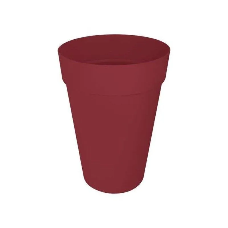 Vaso Elho Loft Urban Rond Rosso 100% Plastica Riciclata 34x33,5x45 cm - immagine 1