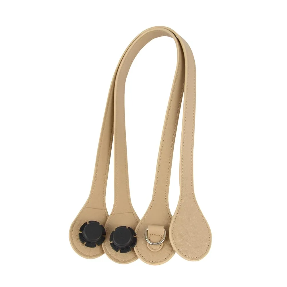 1 Paio di Manici Lunghi per O Bag con Fibbia a D Teardrop End Pu Tracolle in Pelle per Accessori Cintura Obag (Kaki) - immagine 1
