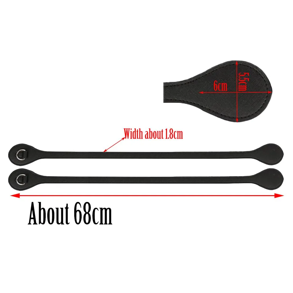 1 Paio di Manici Lunghi per O Bag con Fibbia a D Teardrop End Pu Tracolle in Pelle per Accessori Cintura Obag (Kaki) - immagine 2