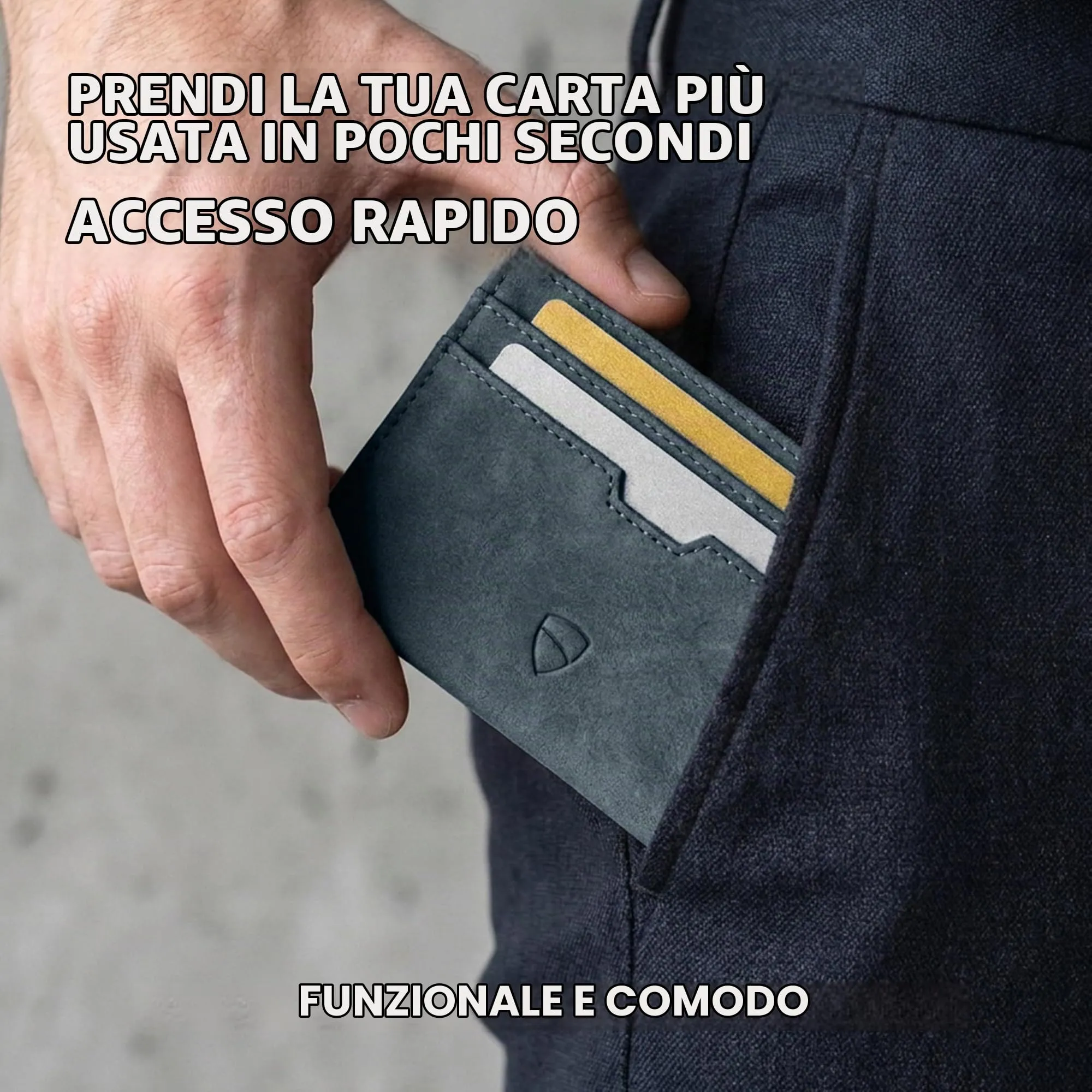 Vaultskin MOORGATE Porta Carte Uomo in Pelle con RFID, Verde petrolio - immagine 3