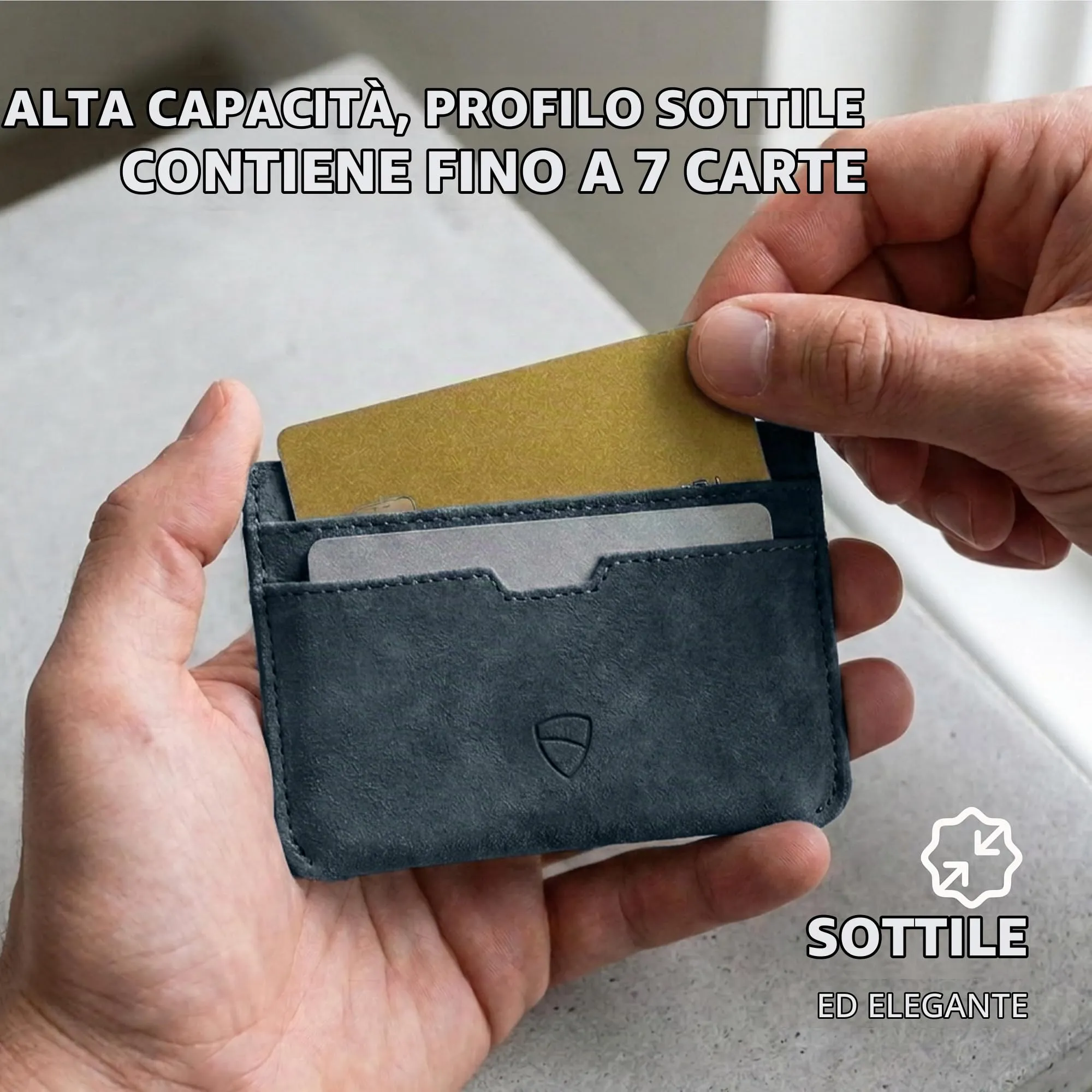 Vaultskin MOORGATE Porta Carte Uomo in Pelle con RFID, Verde petrolio - immagine 5