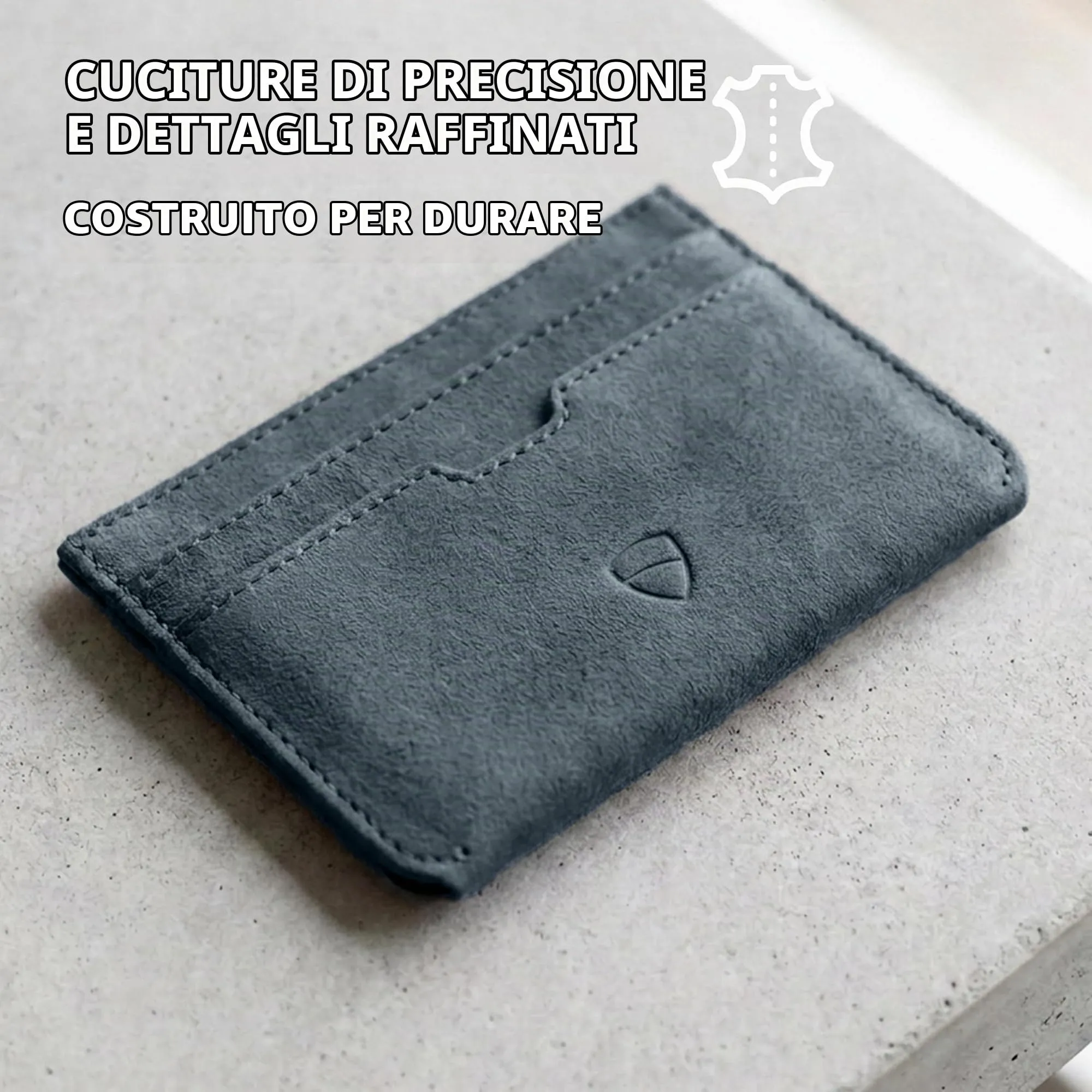Vaultskin MOORGATE Porta Carte Uomo in Pelle con RFID, Verde petrolio - immagine 6