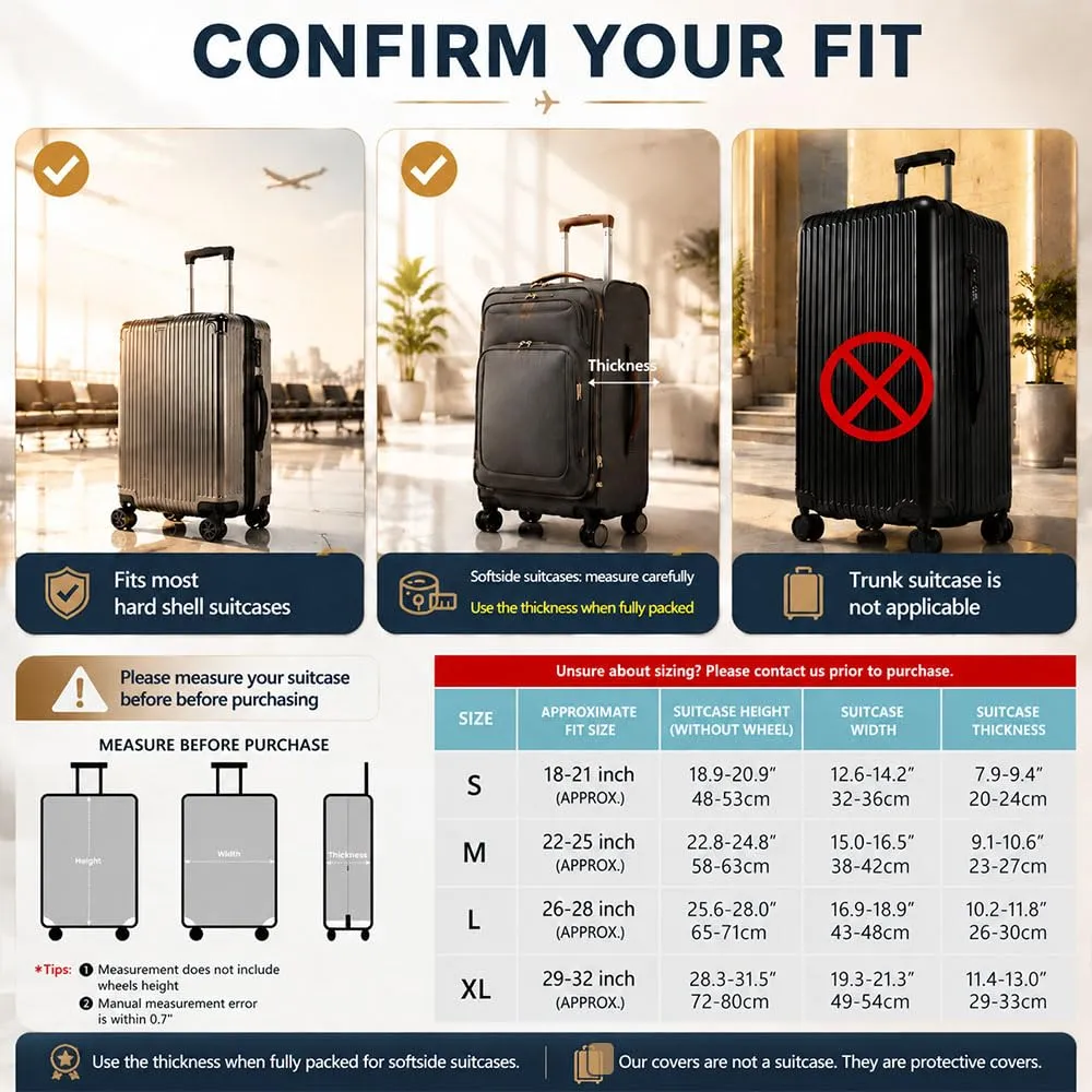 Custodia protettiva elastica per valigia, adatta per 45-81 cm, lavabile, Città colorata, XL(29-32 in), moderno - immagine 2