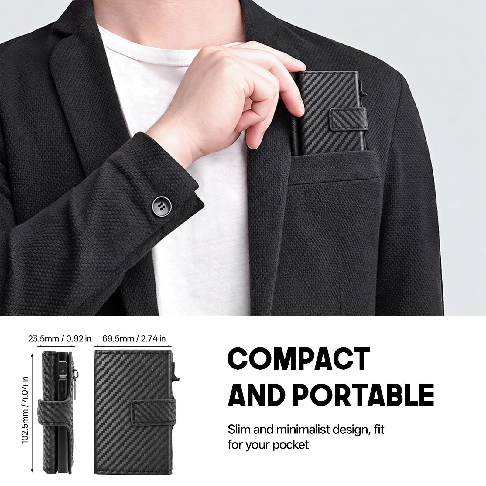 Wowfast Portafoglio Uomo Slim con Protezione RFID Anticlonazione - immagine 5