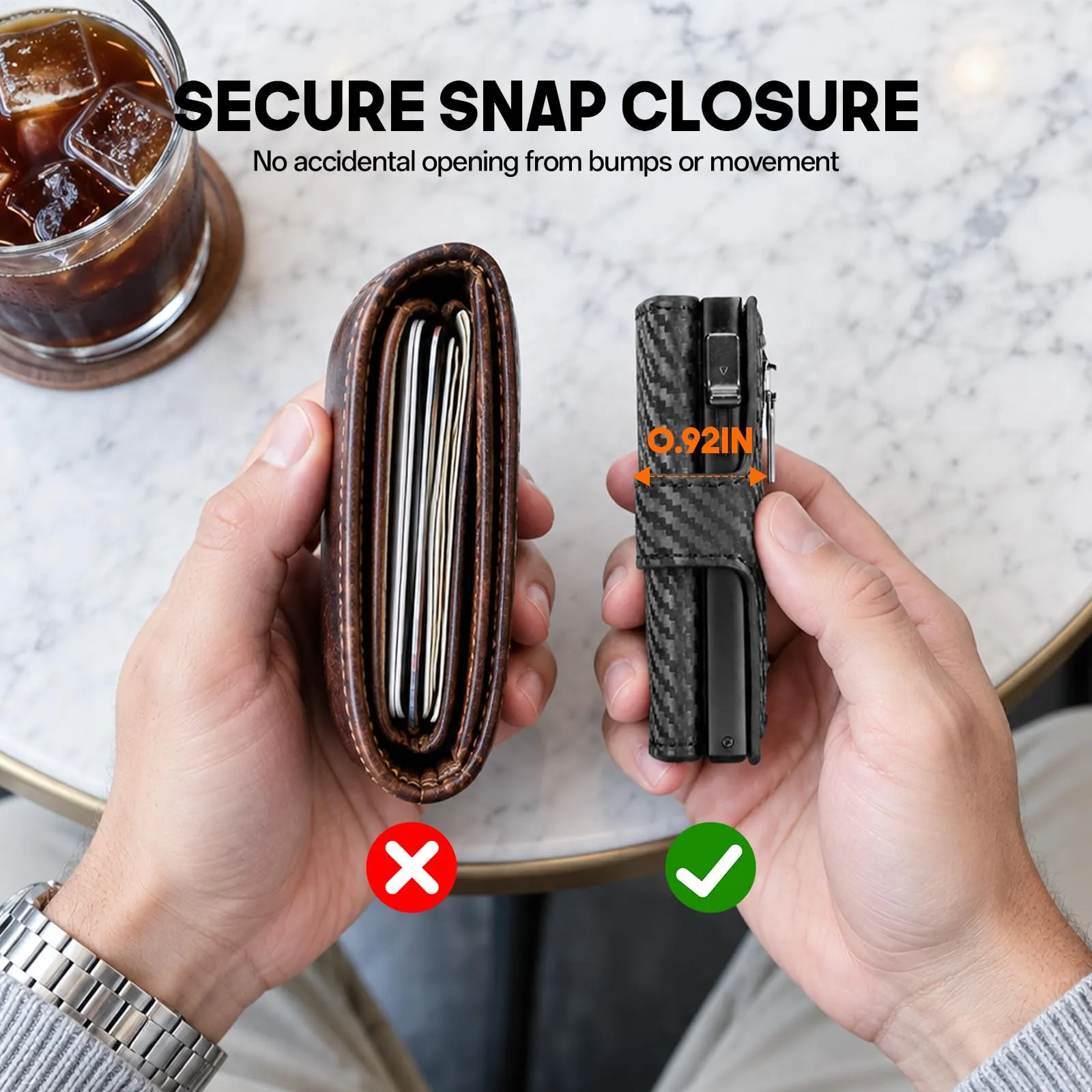 Wowfast Portafoglio Uomo Slim con Protezione RFID Anticlonazione - immagine 6