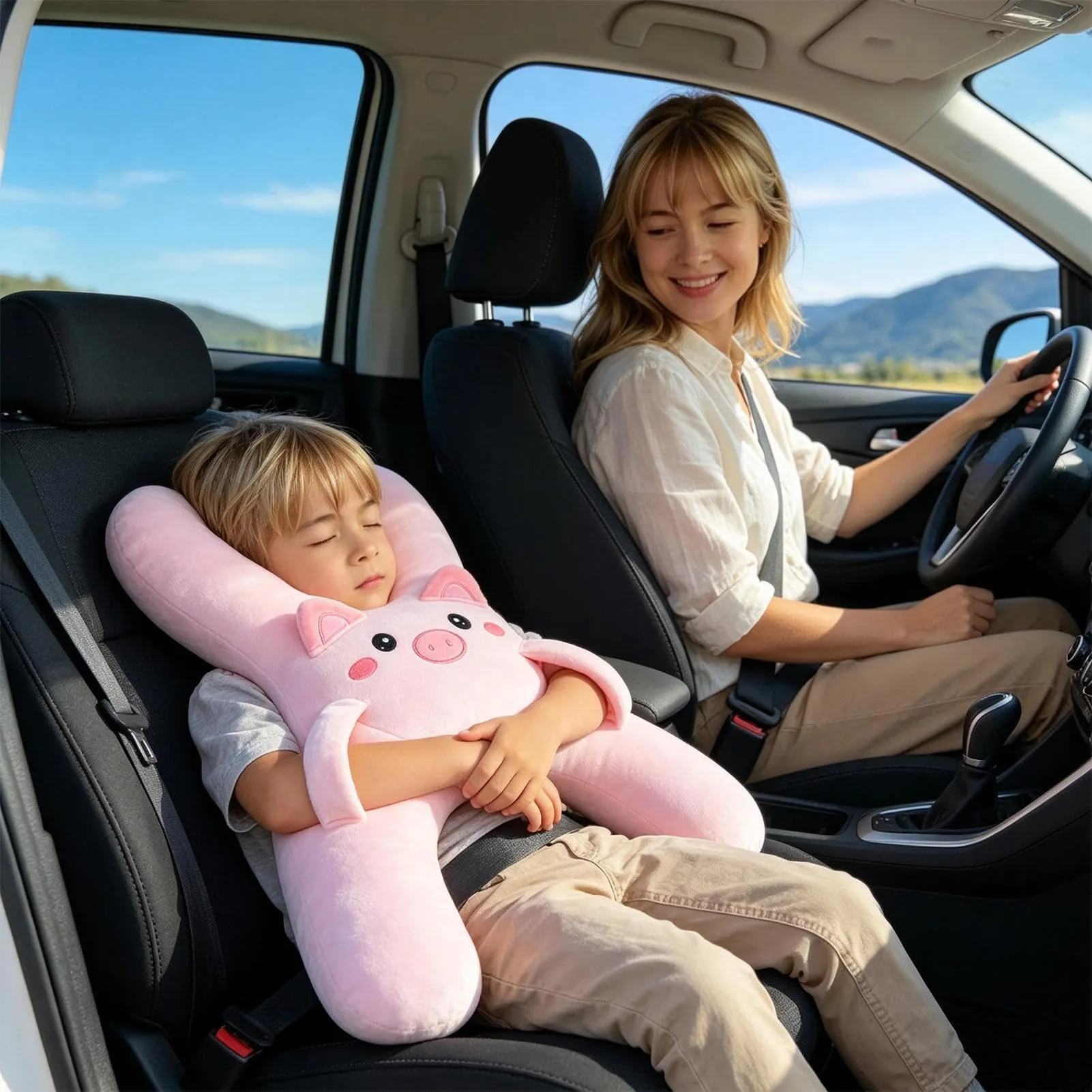 Cuscino Auto Per Bambini Ergonomico Regolabile Portatile - immagine 2