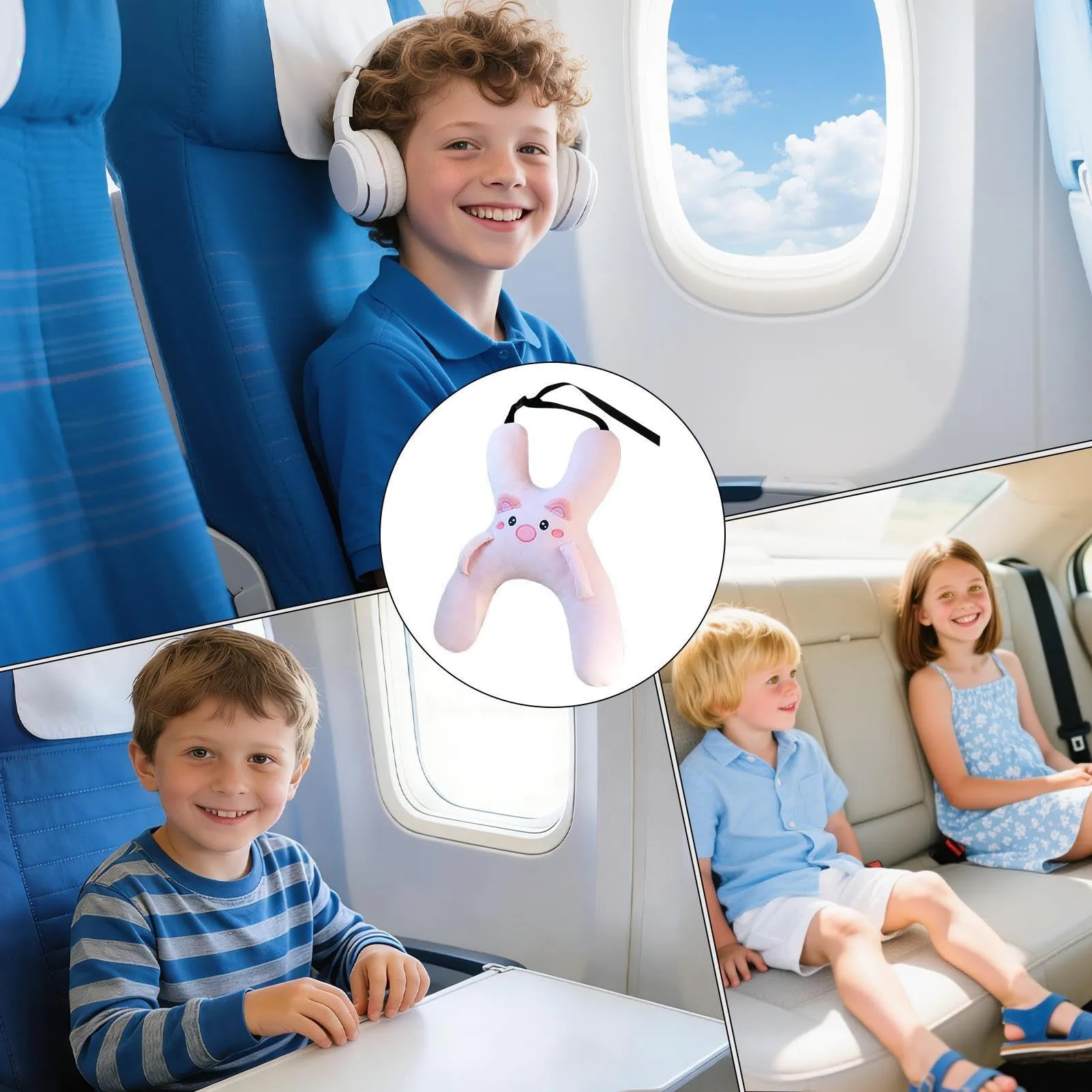 Cuscino Auto Per Bambini Ergonomico Regolabile Portatile - immagine 4