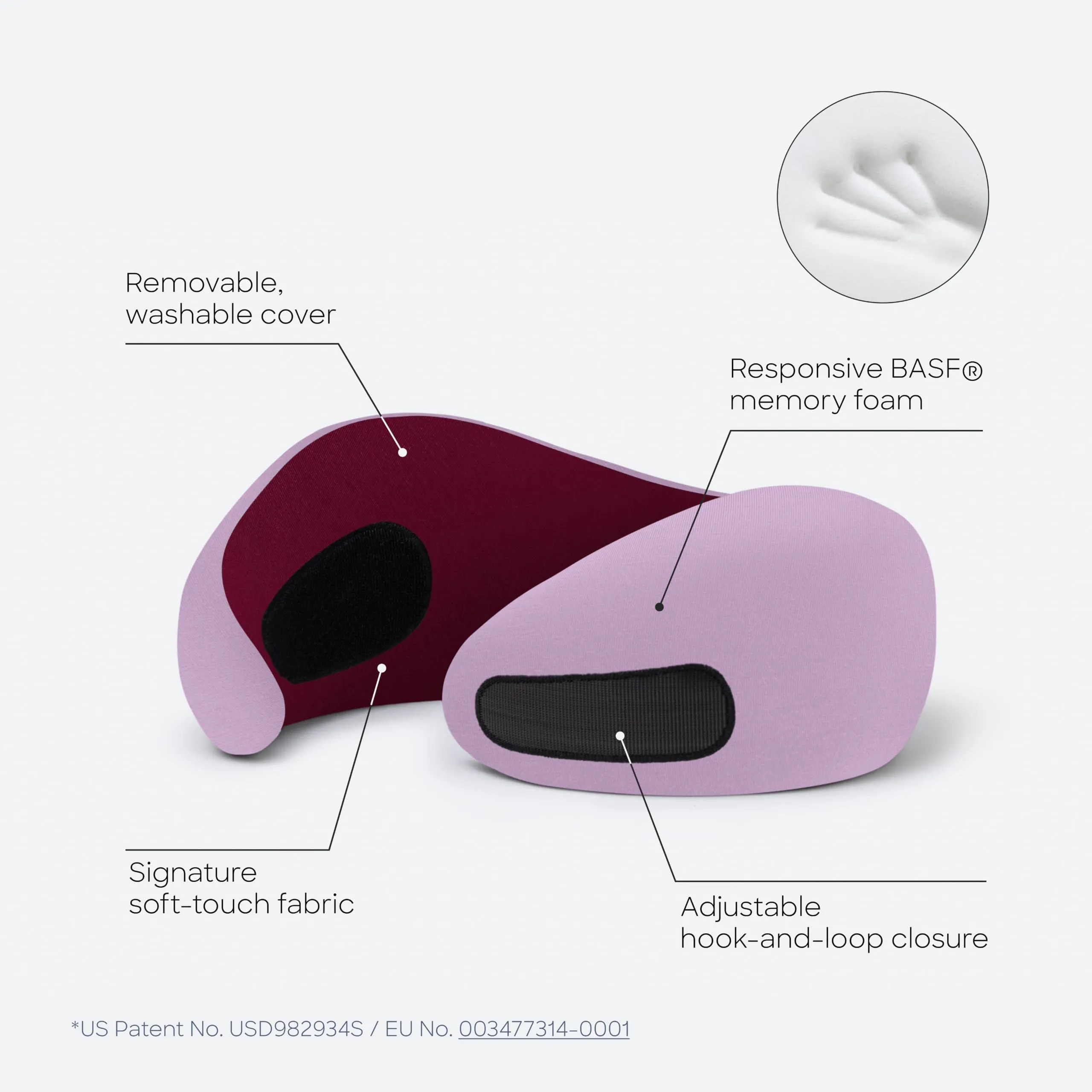 Ostrichpillow GO Travel Pillow, 360° Premium Memory Foam Support, Patented - immagine 5