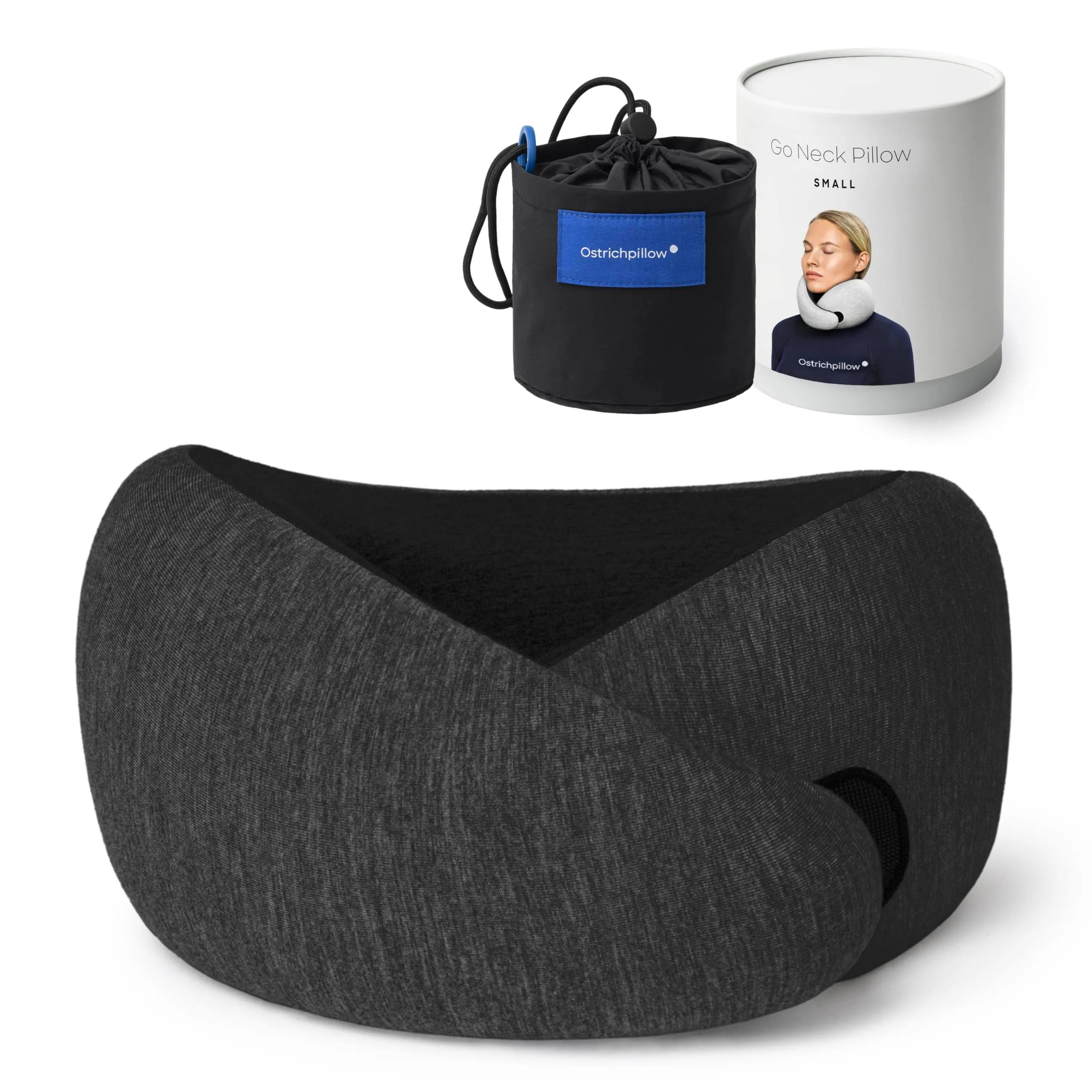 Ostrichpillow GO Travel Pillow, 360° Premium Memory Foam Support, Patented - immagine 1