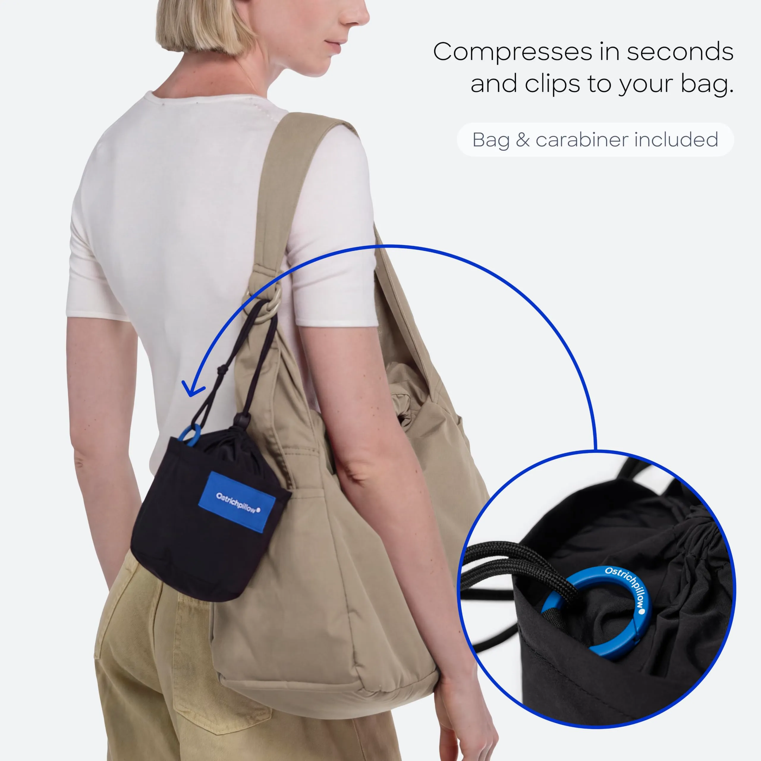 Ostrichpillow GO Travel Pillow, 360° Premium Memory Foam Support, Patented - immagine 7
