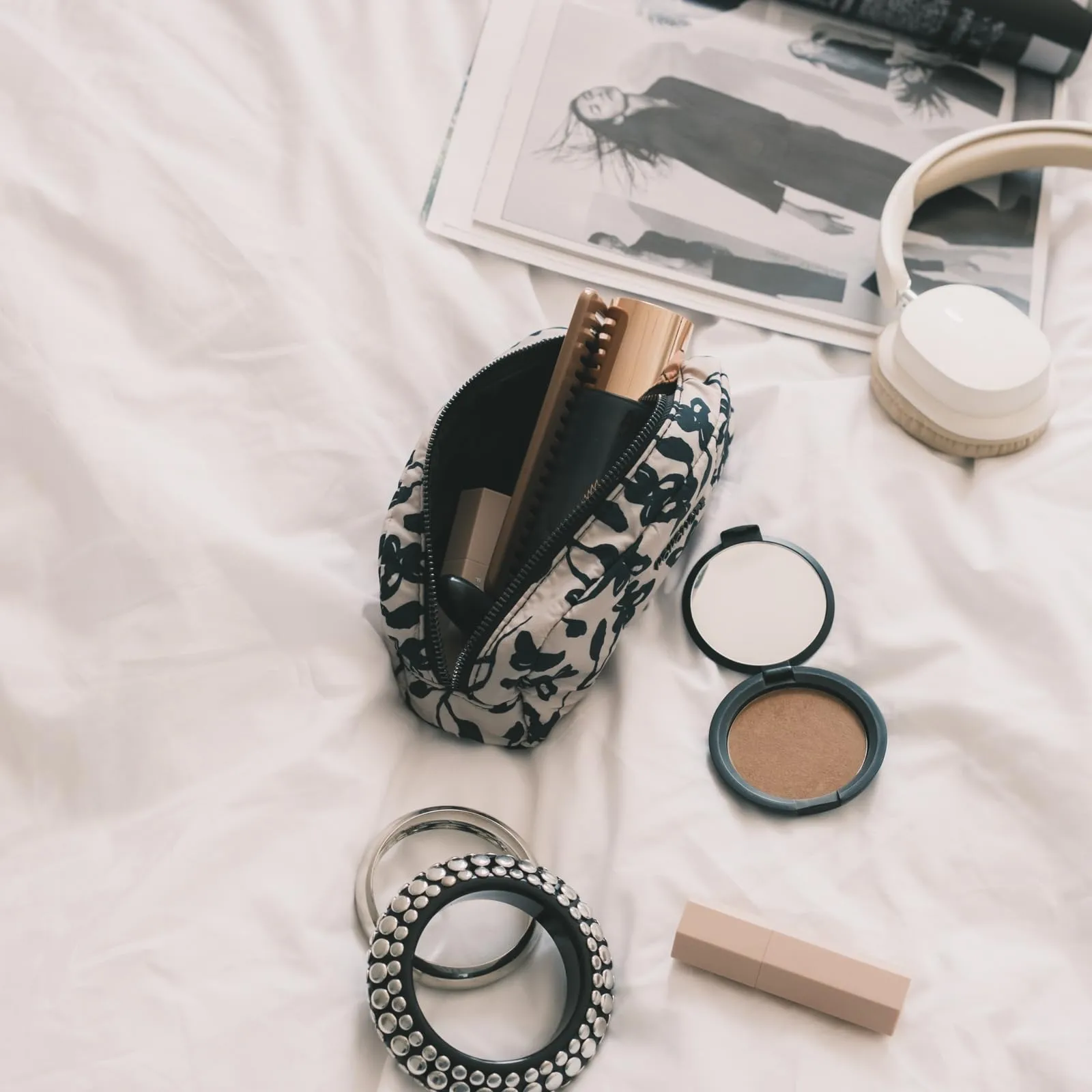 Kokonote Beauty Case da Viaggio Midnight Dahlia | Pochette Trucchi - immagine 5