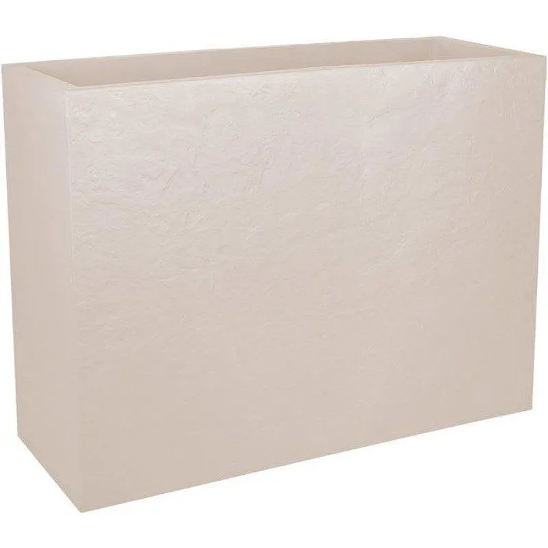 Giardiniere EDA Volcania 46 L Rettangolare Effetto Pietra Beige Calcaire - immagine 1