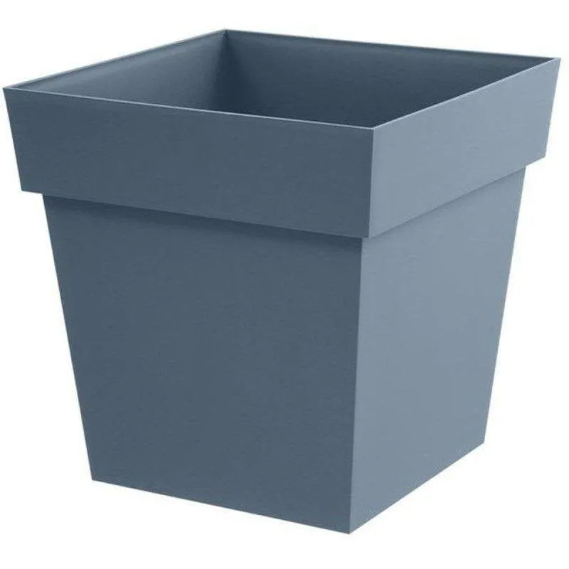 Vaso EDA Toscane 32x32x32 cm 22 L Polipropilene Bleu Jean UV e Gelo - immagine 1