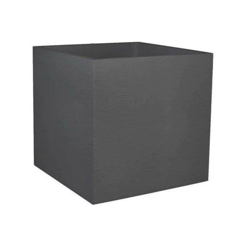 Vaso quadrato EDA Graphit 49,5 x 49,5 x 49,5 cm 57 L Grigio Antracite - immagine 1