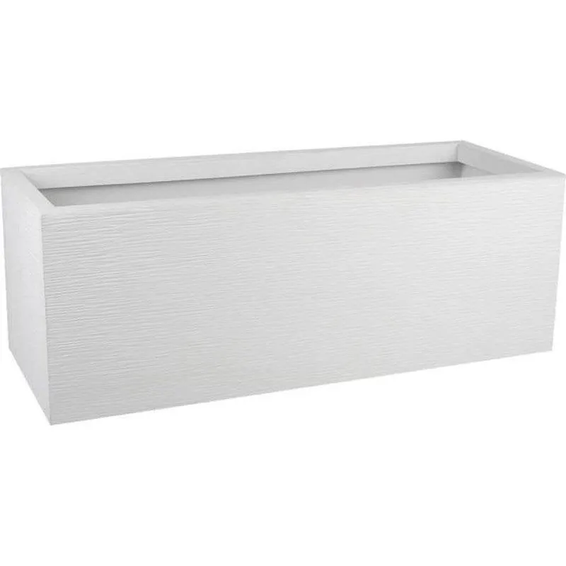 Fioriera EDA Graphit Up 57 L Bianco Ceruso Opaco 79,5 x 29,5 x 29,5 cm - immagine 1