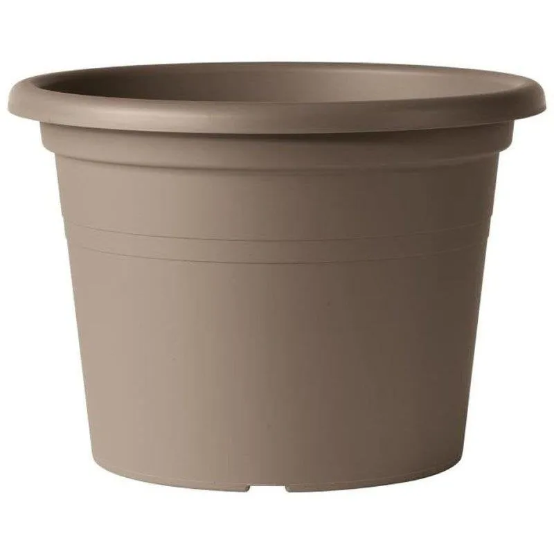 Vaso da esterno Deroma Day R Camel Taupe 60 cm Ø 69 L Plastica riciclata - immagine 1