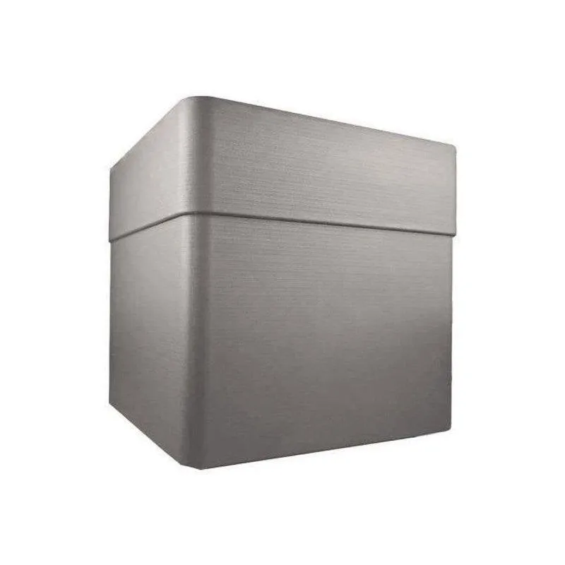Vaso quadrato EDA Carel 26 L plastica riciclata taupe opaco rigato ruote - immagine 1