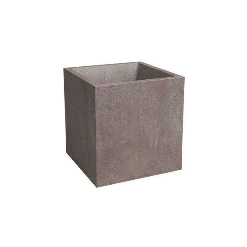 Vaso quadrato Artevasi Sydney 30 cm Taupe Opaco 21 L Plastica Testurizzata - immagine 1