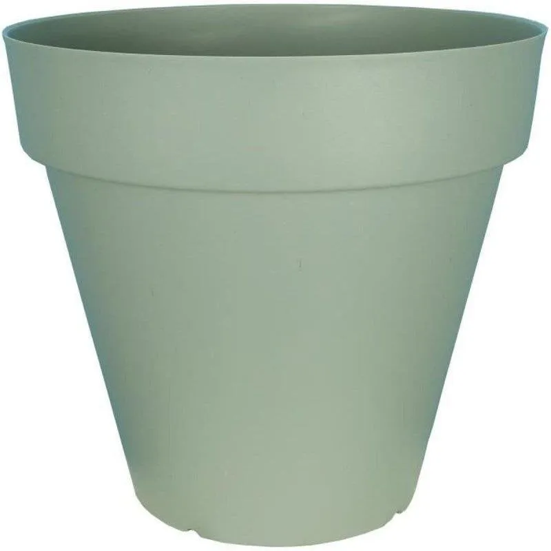Vaso Esterno Riviera Soleilla Rotondo 50 cm Verde Argilla Opaco 50 L con Sottovaso - immagine 1