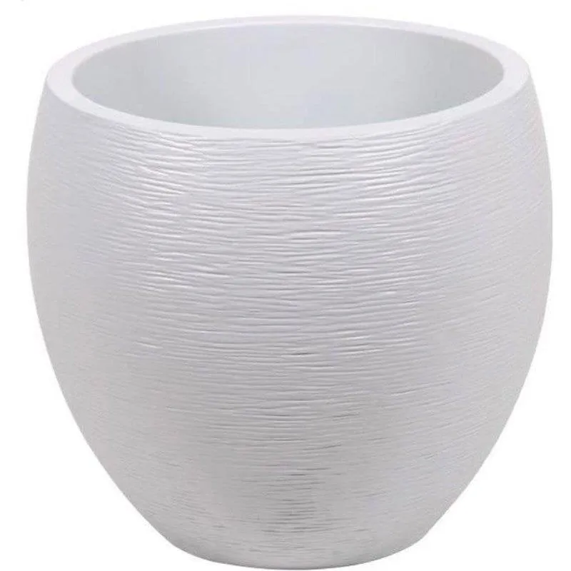 Vaso EDA Egg Graphit Ø50 cm 46 L Doppia Parete Polipropilene Bianco Mate - immagine 1