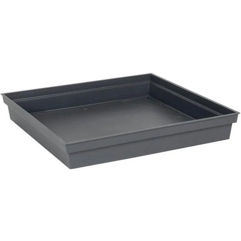 Vassoio Quadrato EDA Toscane 40x40x5.9cm Plastica Grigio Antracite Anti-UV - immagine 1