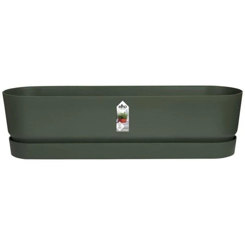 Vaso Elho Greenville Ovale 50 cm Nero Opaco Resistente Gelo - immagine 1