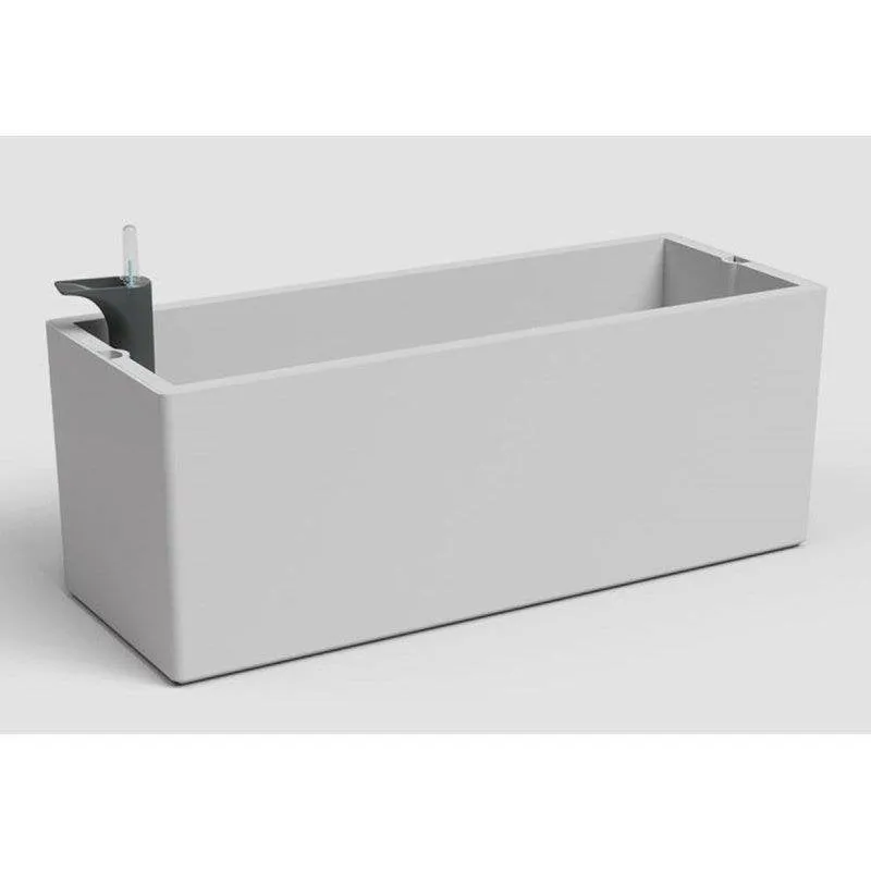 Vaso Rettangolare Artevasi Rimini Grigio Chiaro Sistema Irrigazione Auto 17L - immagine 1