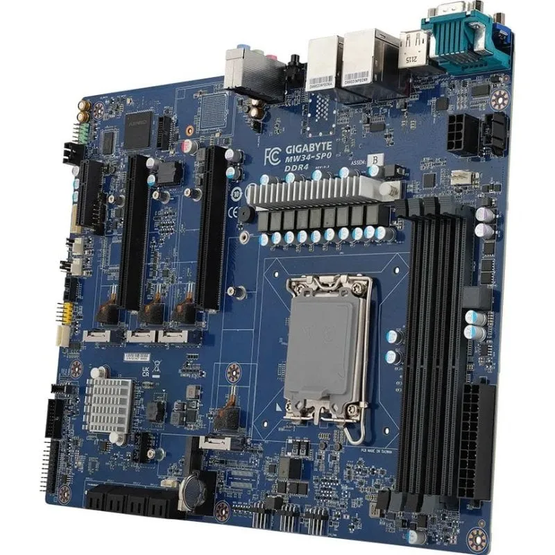 Scheda Madre Gigabyte MW34-SP0 Intel W680 LGA1700 DDR4 ATX senza WiFi - immagine 1
