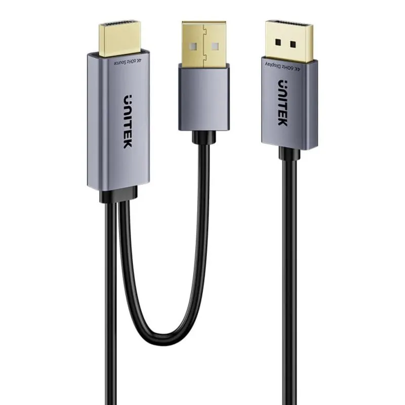 Cavo adattatore Unitek DisplayPort HDMI 1,8 m 4K 60 Hz - immagine 1