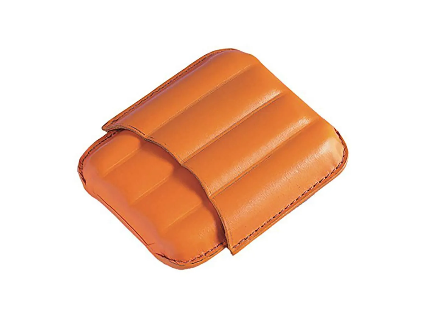 EGOIST - Portammezzato I Porta Sigari In Vera Pelle I Capienza 4 Sigari Ammezzati I Disegno Elegante I Portatile I Accessorio Per Sigari - Arancione - immagine 1