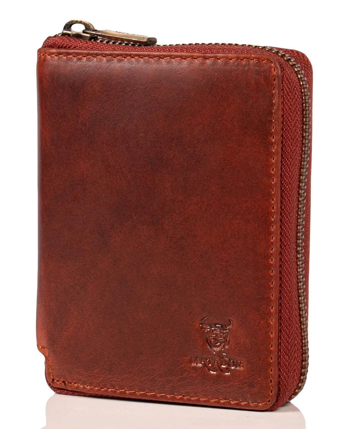 Matador Portafoglio Uomo con Portamonete Pelle RFID, Marrone Vintage - immagine 1