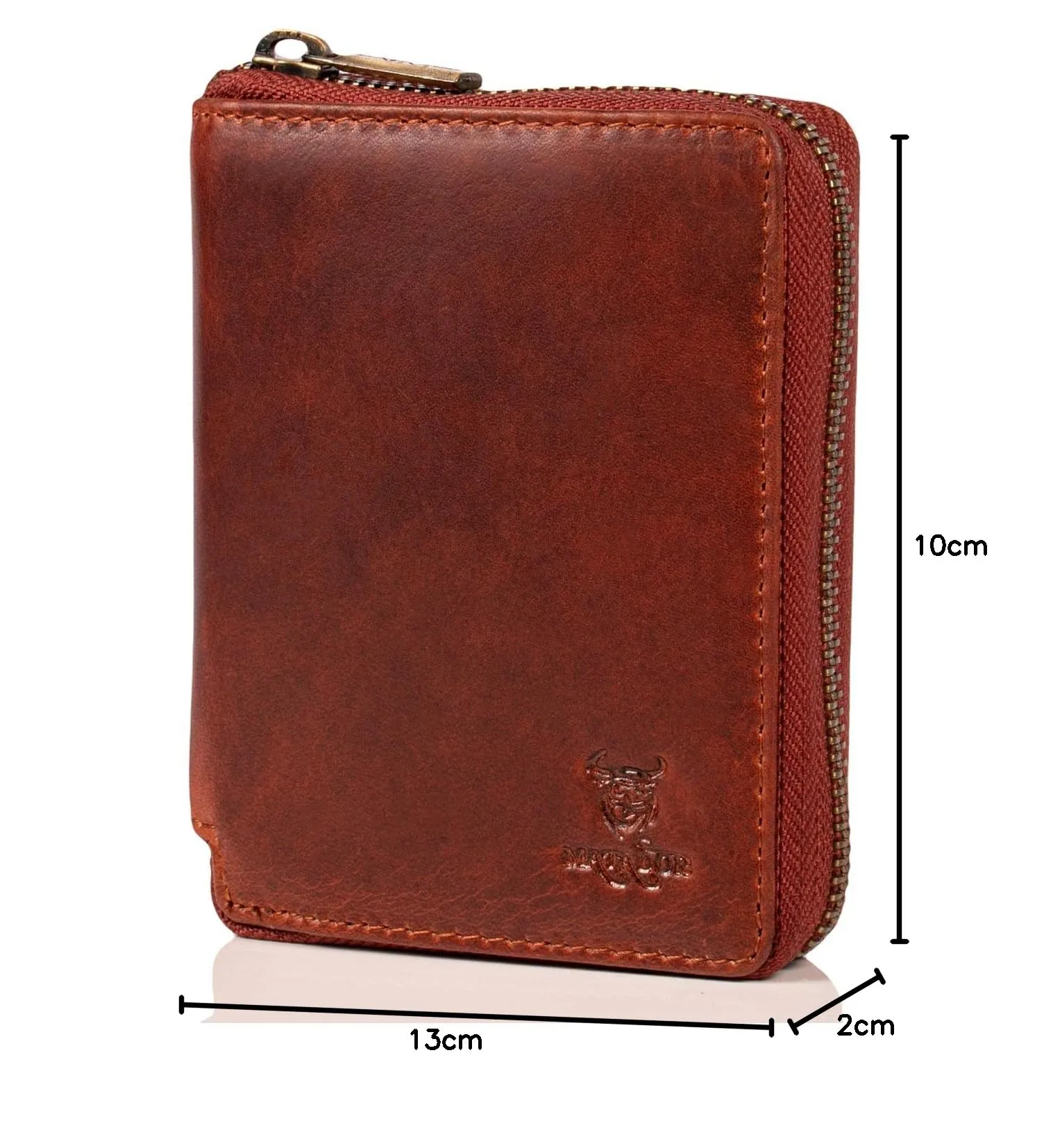 Matador Portafoglio Uomo con Portamonete Pelle RFID, Marrone Vintage - immagine 8