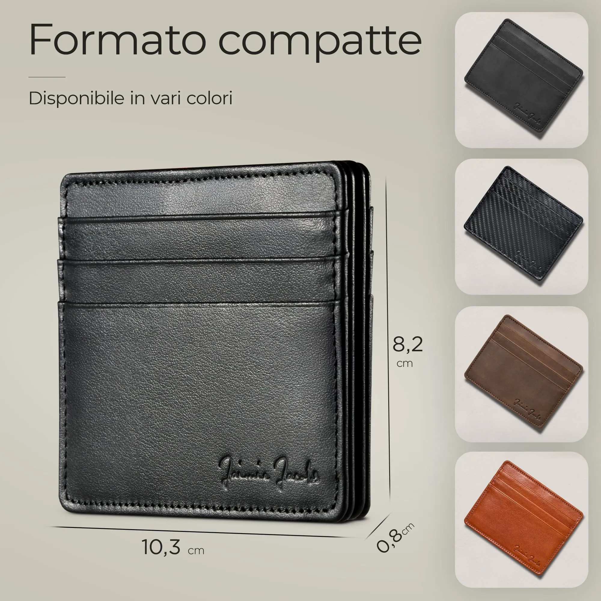Jaimie Jacobs ® Portafoglio Magico, Magic Wallet Flap Boy Slim - l'Originale - Protezione RFID, Portafoglio Uomo Piccolo, Porta Carte di Credito Ragazzo, Porta Tessere Slim (Nero e Rosso) - immagine 5