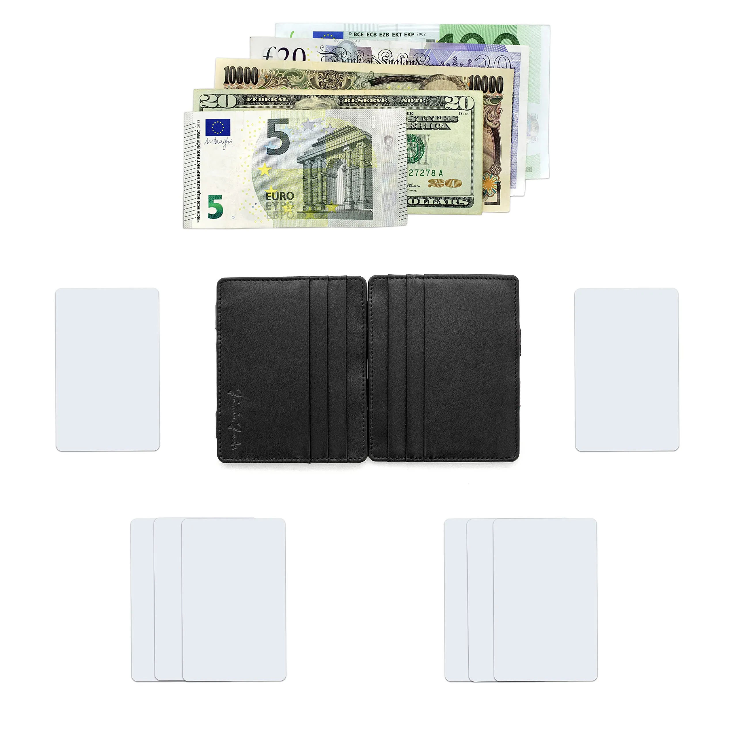 Jaimie Jacobs ® Portafoglio Magico, Magic Wallet Flap Boy Slim - l'Originale - Protezione RFID, Portafoglio Uomo Piccolo, Porta Carte di Credito Ragazzo, Porta Tessere Slim (Nero e Rosso) - immagine 7