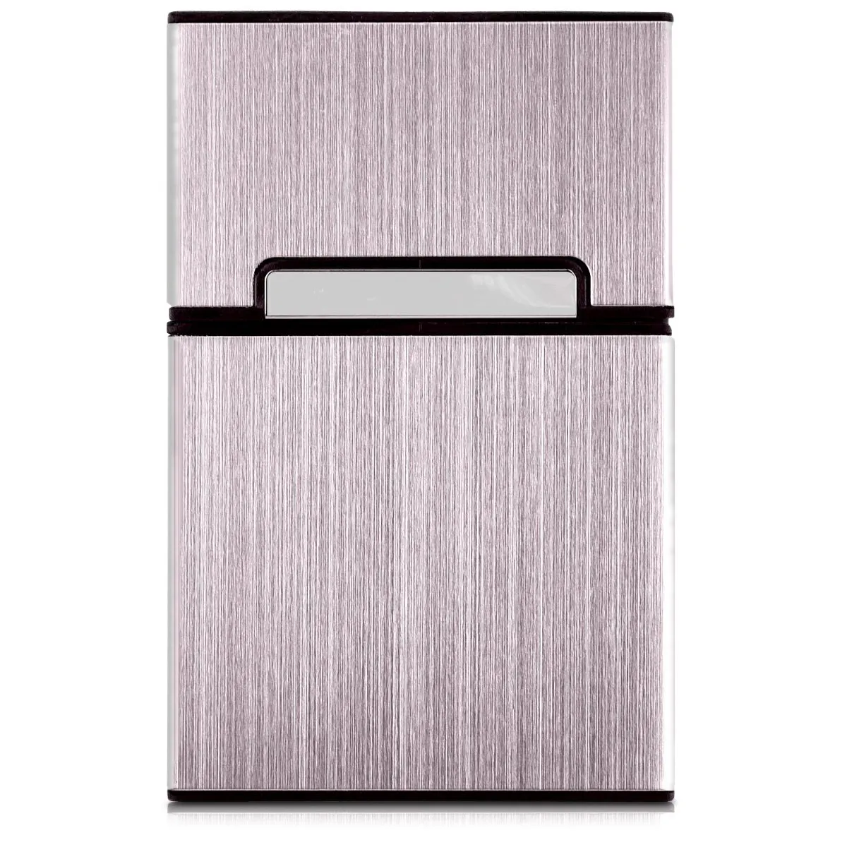 kwmobile Portasigarette in plastica e alluminio per ca.20 sigarette - Contenitore box pacchetto chiusura magnetica con coperchio automatico oro rosa - immagine 8