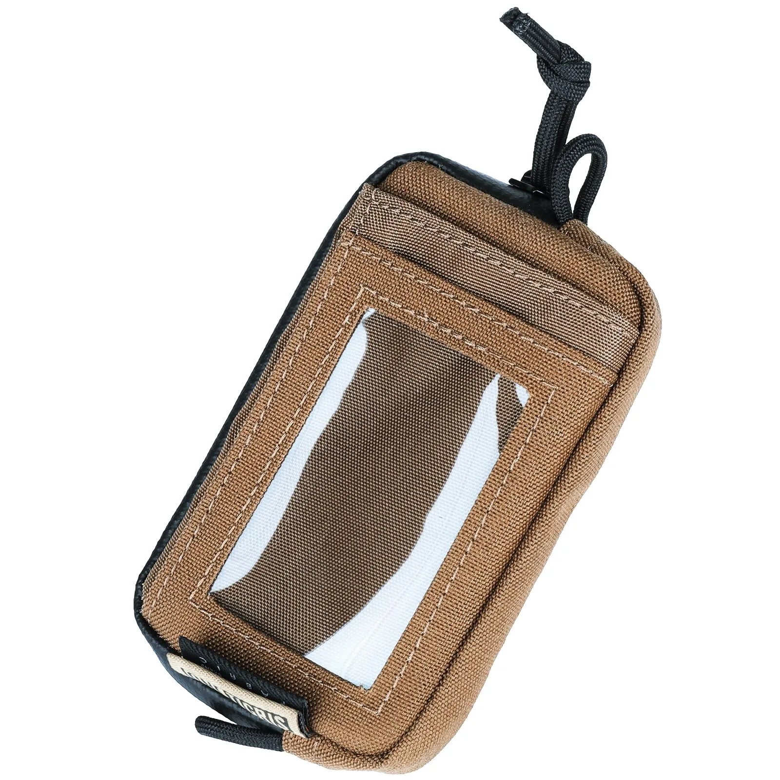 OneTigris Portafoglio 500d Nylon Piccolo Con Cerniera Portafoglio Tattico Custodia Per Carte Di Credito Piccola Tasca Per Uomini e Donne-Marrone Coyote - immagine 1