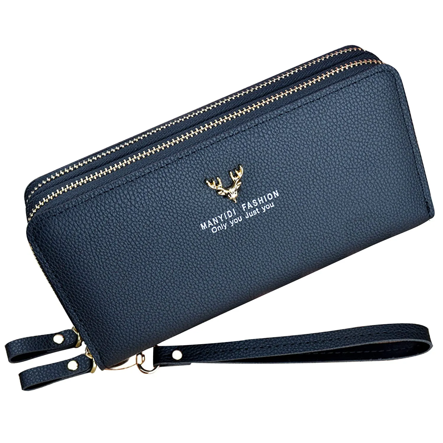 Yixuan Portafoglio Donna Grande in Ecopelle con Cerniere Doppie, Borsellino Lungo, Tasca per Cellulare e Multi-carte - immagine 1