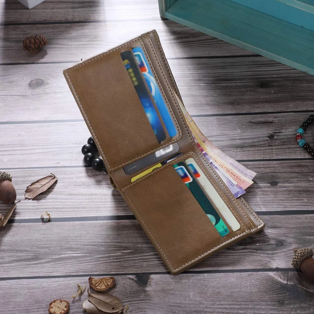 Glooraca Portafogli in pelle personalizzati per uomo Portafogli da uomo personalizzati Portafogli fotografici incisi per papà marito fidanzato (Stile M) - immagine 7
