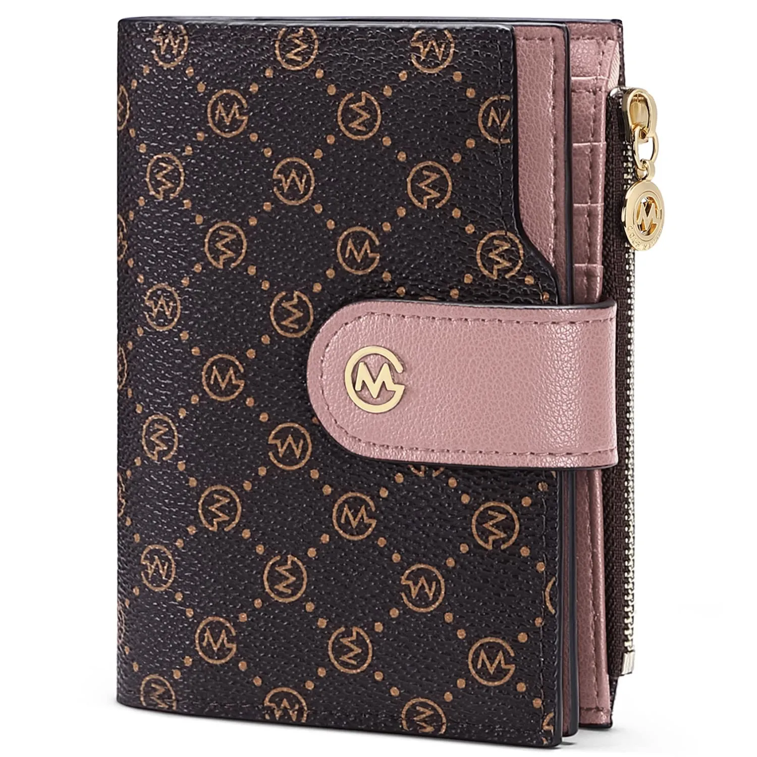 GOLF SUPAGS Portafogli per Donna Porta Carte di Credito in Pelle PVC Organizzatore Multi-Carta di Grande Capacità Portamonete Piccolo con Tasca con Cerniera Bifold - immagine 1