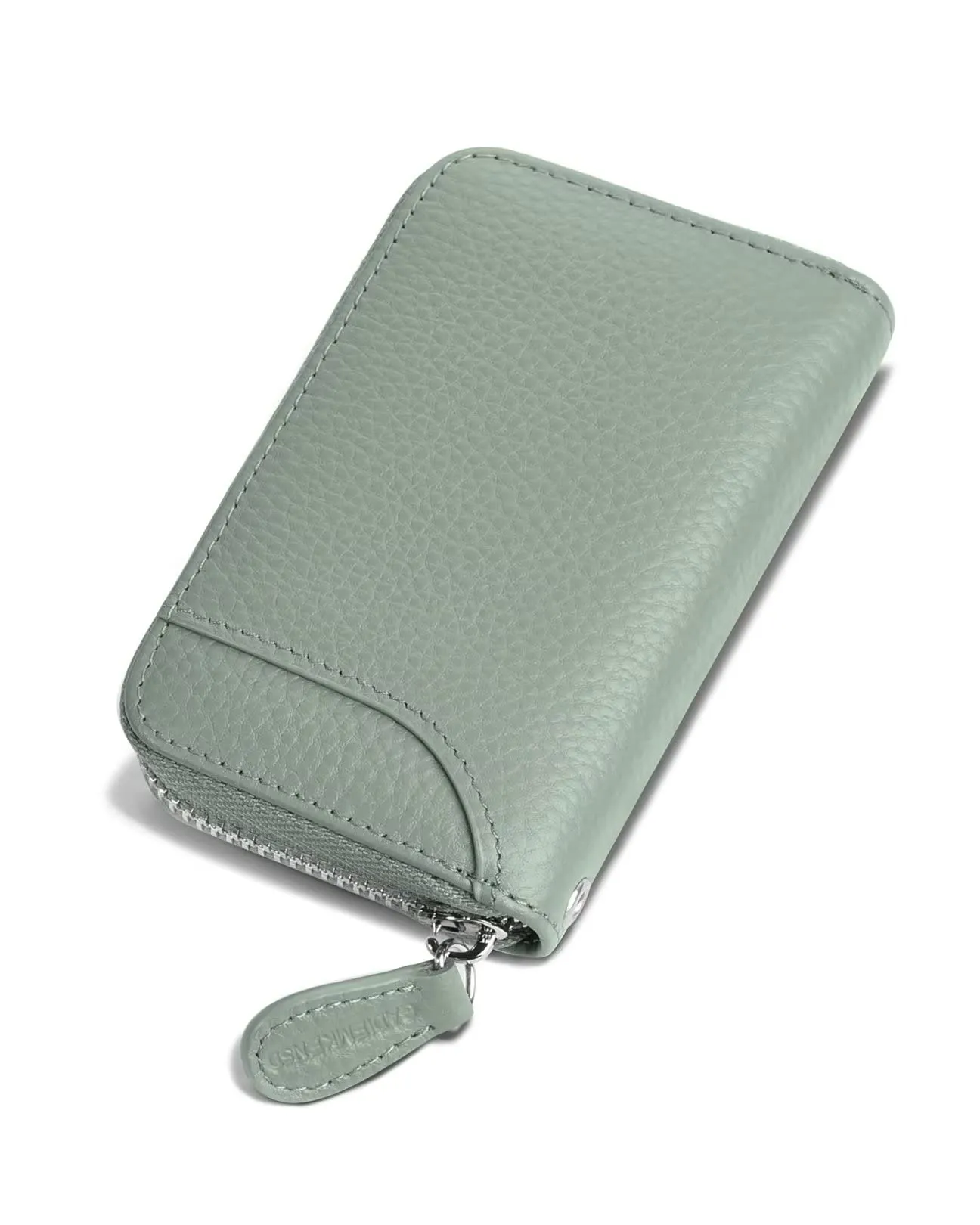 GADIEMKENSD Credit Card Holder Rfid Sleeves Wallets Slim Carteras Para Mujer Tarjeteros De Mujer Mini Purse for Travel Debit Card & Money Organizers Change Holder Wallet for Women's Gift Gray Blue - immagine 4