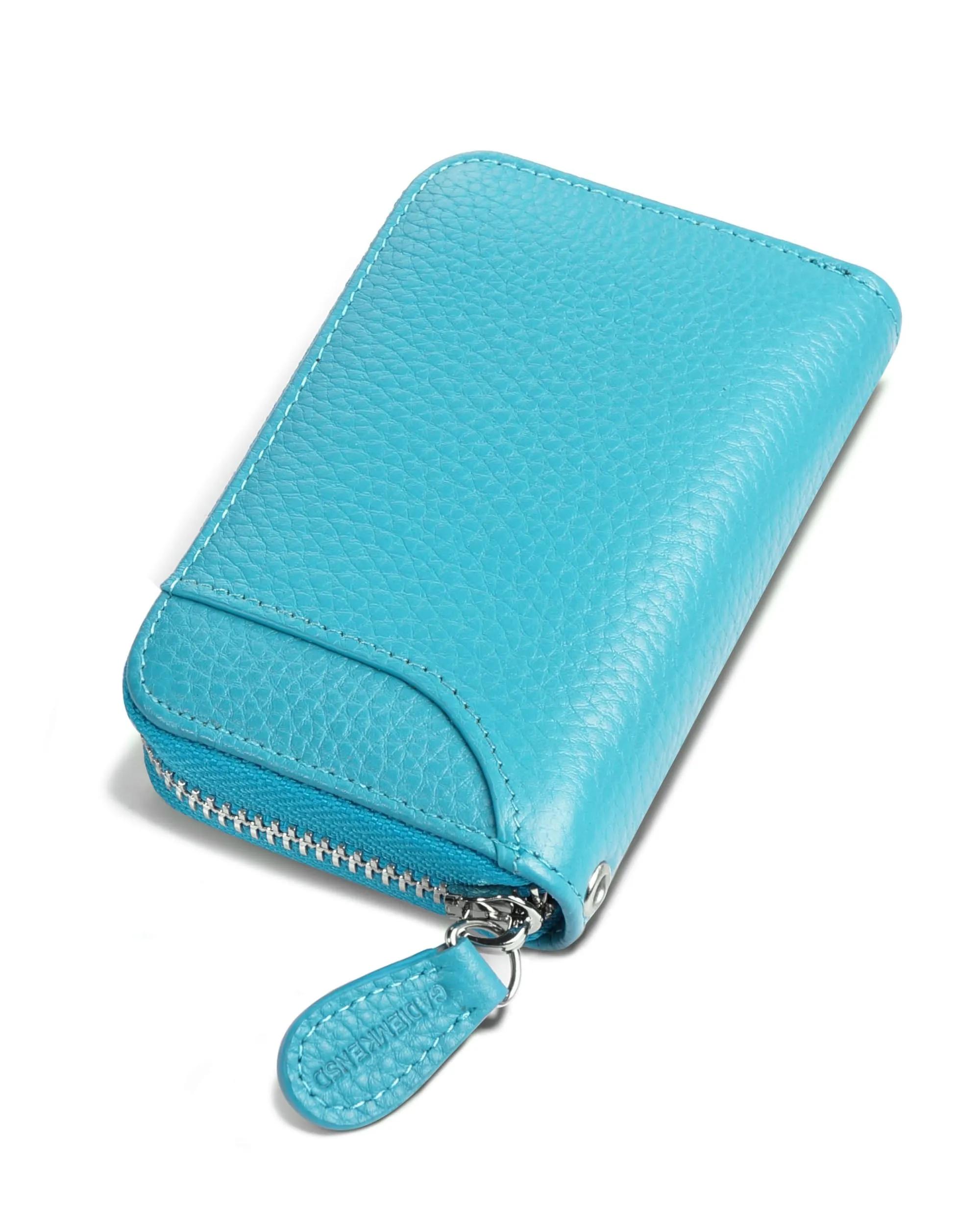 GADIEMKENSD Credit Card Holder Rfid Blocking Sleeve Wallet with Zipper Cute Carteras Para Mujer Tarjetero De Purse for Travel Mens Business Card Cases Cash Envelopes Wallet for Women's Gift Sky Blue - immagine 1