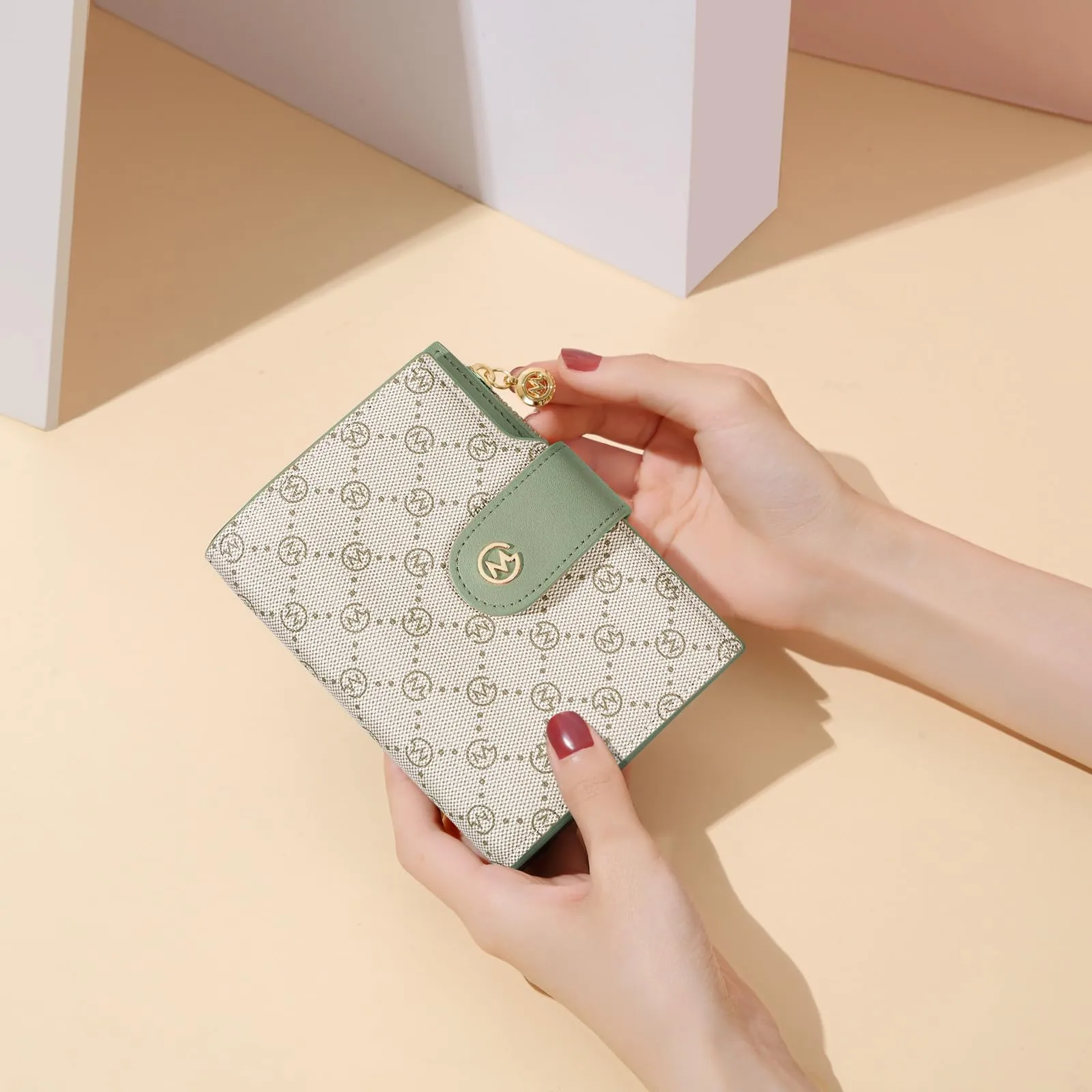 GOLF SUPAGS Portafogli per Donna Porta Carte di Credito in Pelle PVC Organizzatore Multi-Carta di Grande Capacità Portamonete Piccolo con Tasca con Cerniera Bifold - immagine 6
