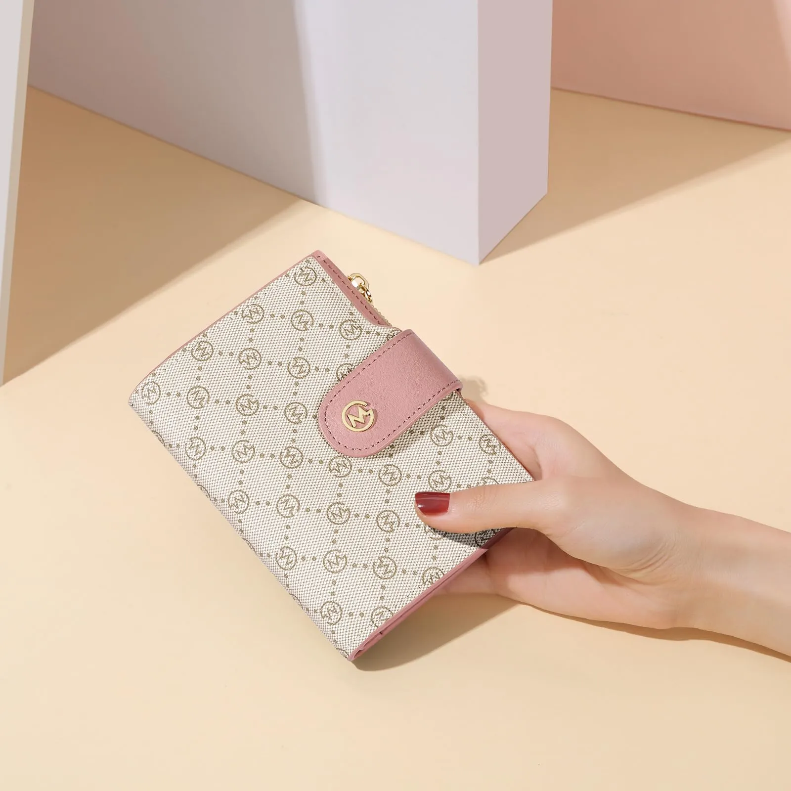 GOLF SUPAGS Portafogli per Donna Porta Carte di Credito in Pelle PVC Organizzatore Multi-Carta di Grande Capacità Portamonete Piccolo con Tasca con Cerniera Bifold - immagine 6