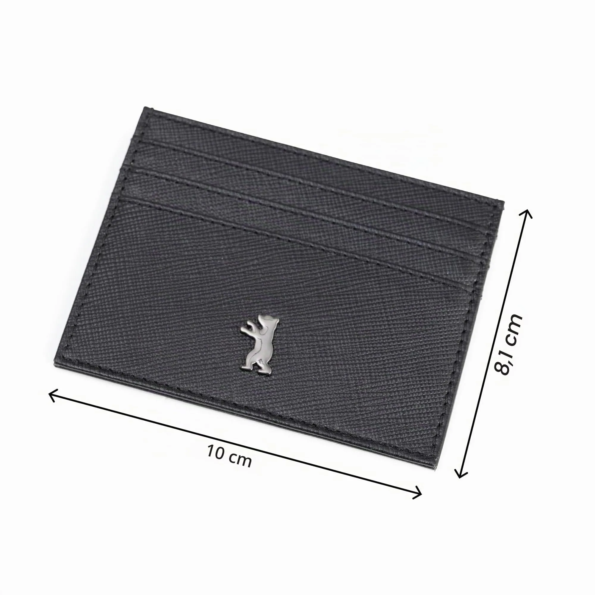 Berliner Bags Portacarte Hugo Uomo Slim Sottile in Pelle Saffiano con RFID - immagine 2