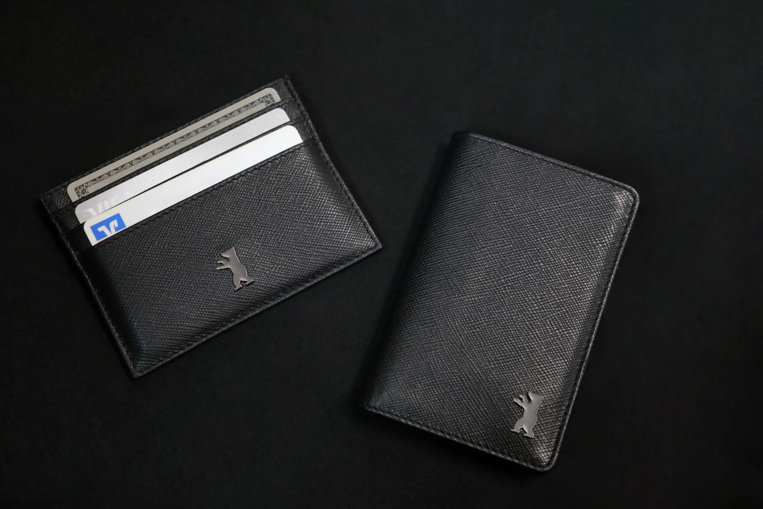 Berliner Bags Portacarte Hugo Uomo Slim Sottile in Pelle Saffiano con RFID - immagine 3