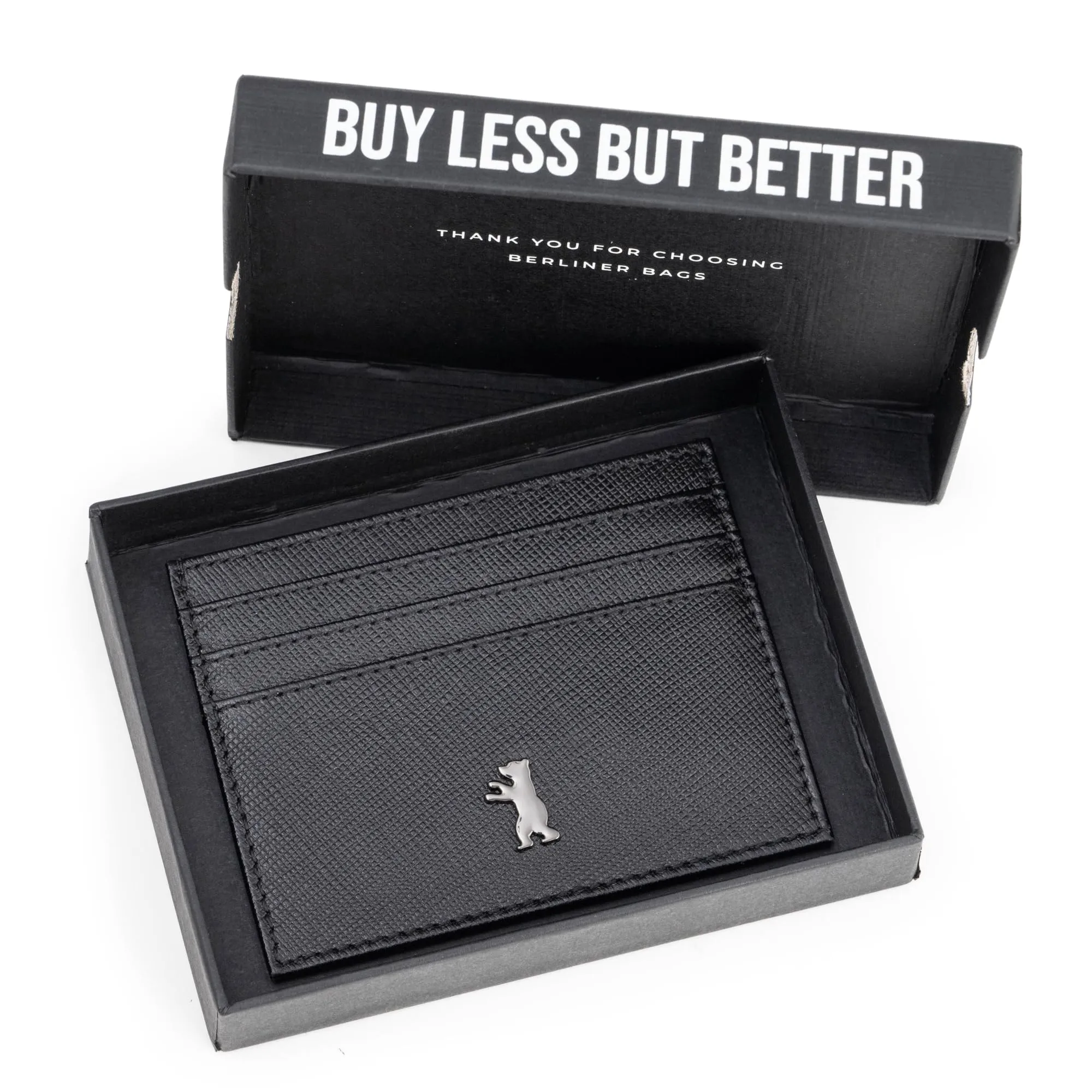 Berliner Bags Portacarte Hugo Uomo Slim Sottile in Pelle Saffiano con RFID - immagine 5