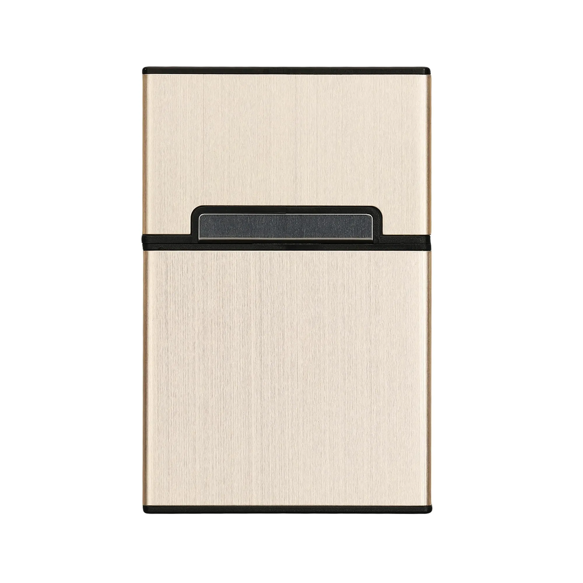 kwmobile Portasigarette in plastica e Alluminio per ca.20 Sigarette - Contenitore Box Pacchetto Chiusura Magnetica con Coperchio Automatico Oro - immagine 8
